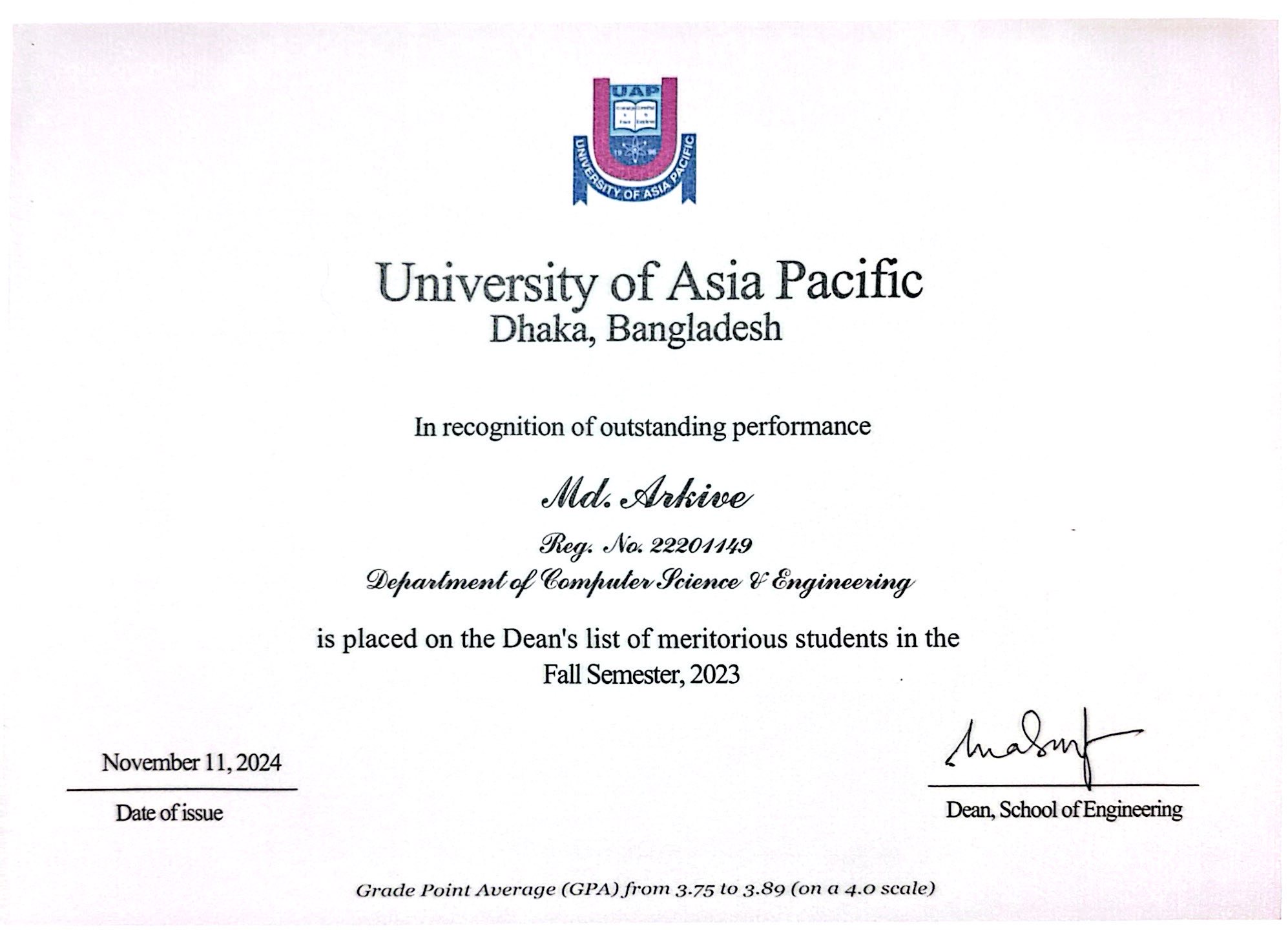 Certificate 8