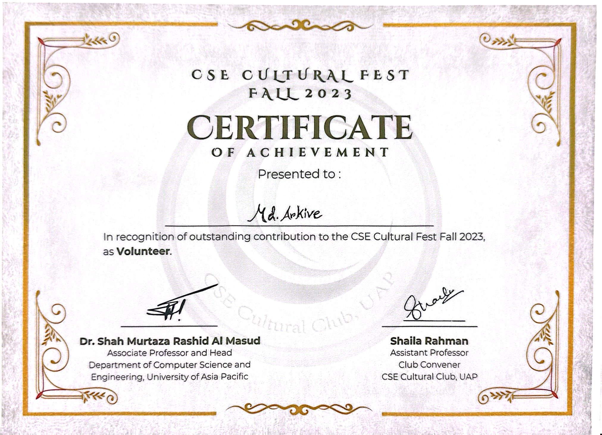 Certificate 5