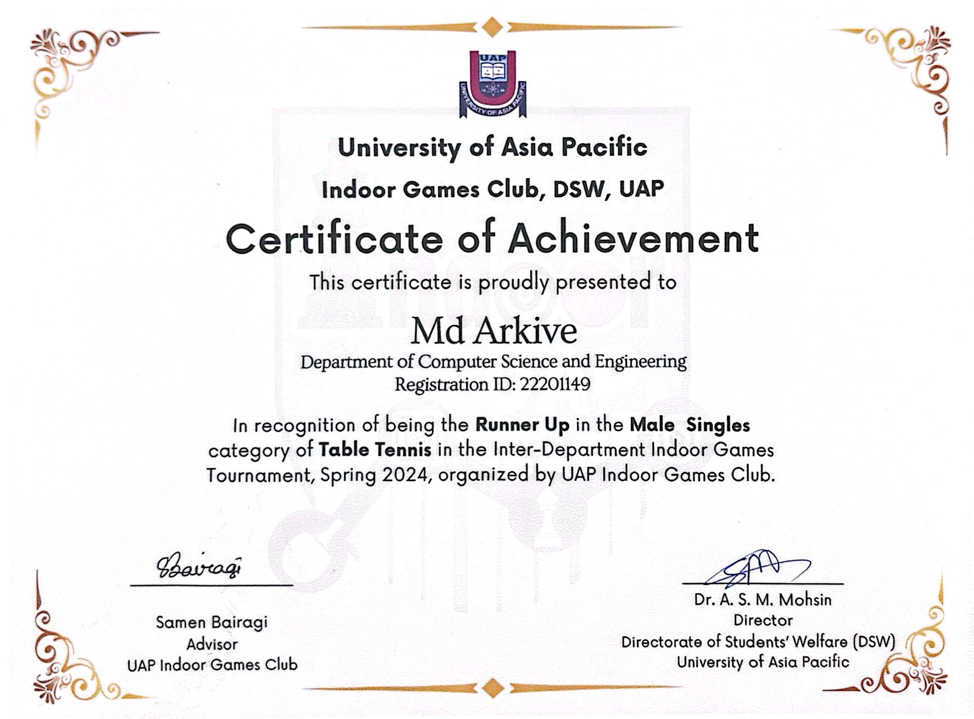 Certificate 8