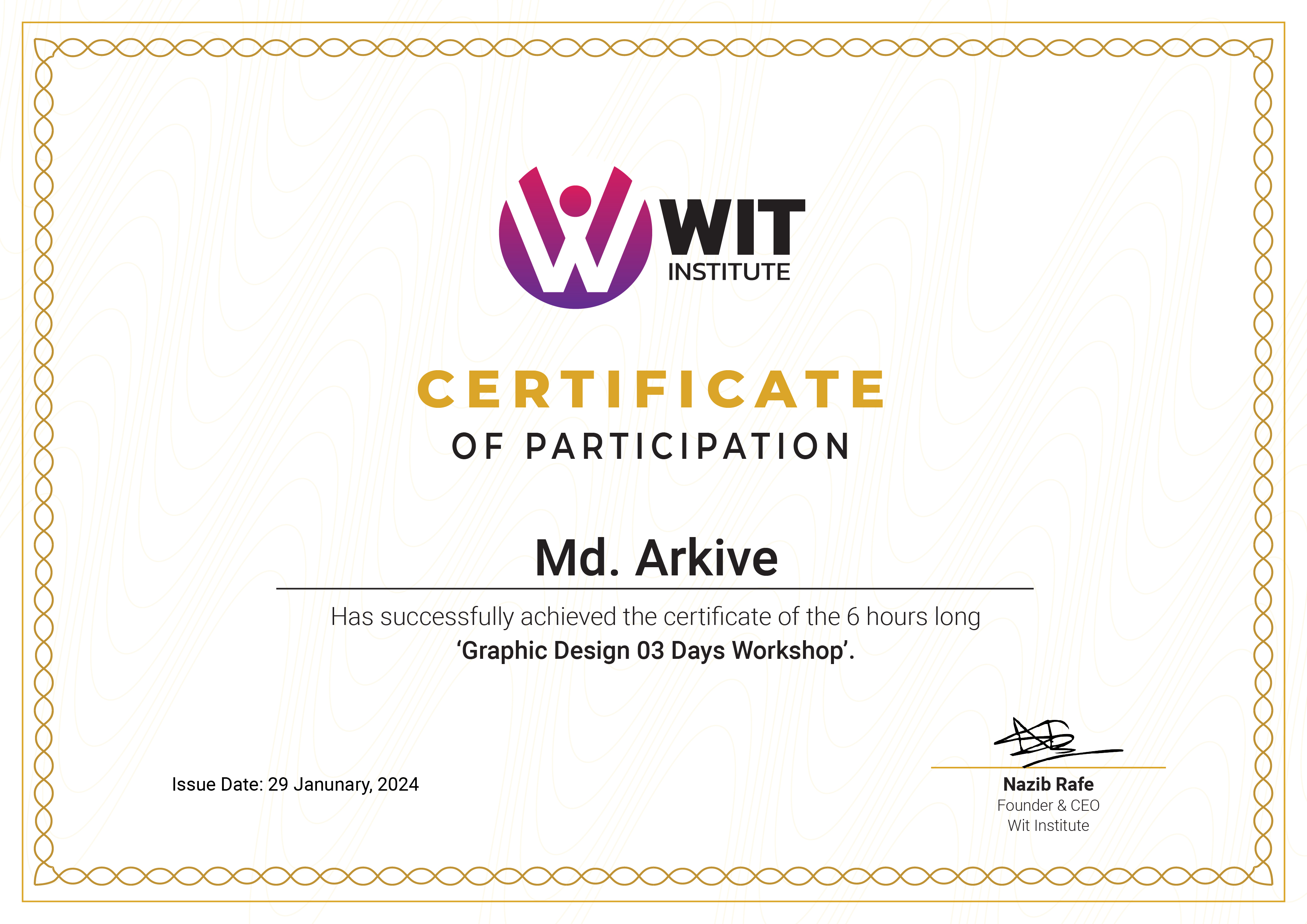 Certificate 9